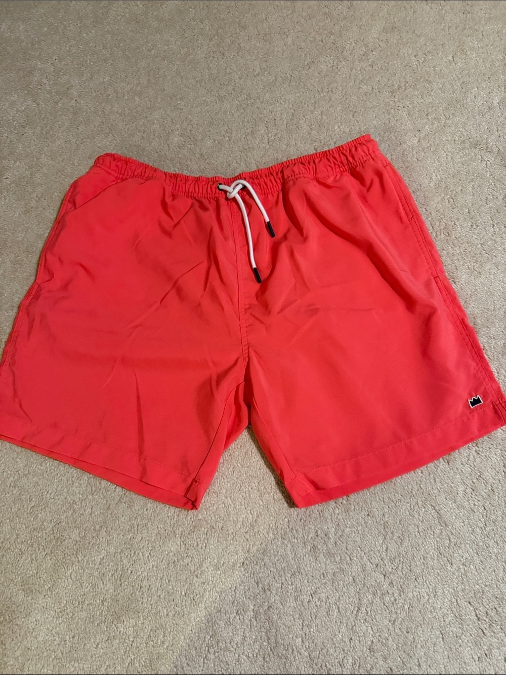crown & ivy Coral Men's Swim Trunks with Drawstring - Picture 1 of 9